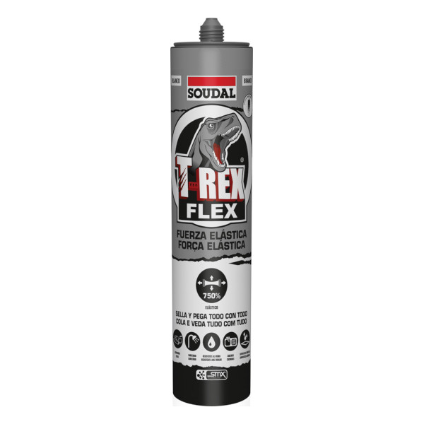 Cola e Veda SOUDAL T-REX FLEX - Branco - 290ML